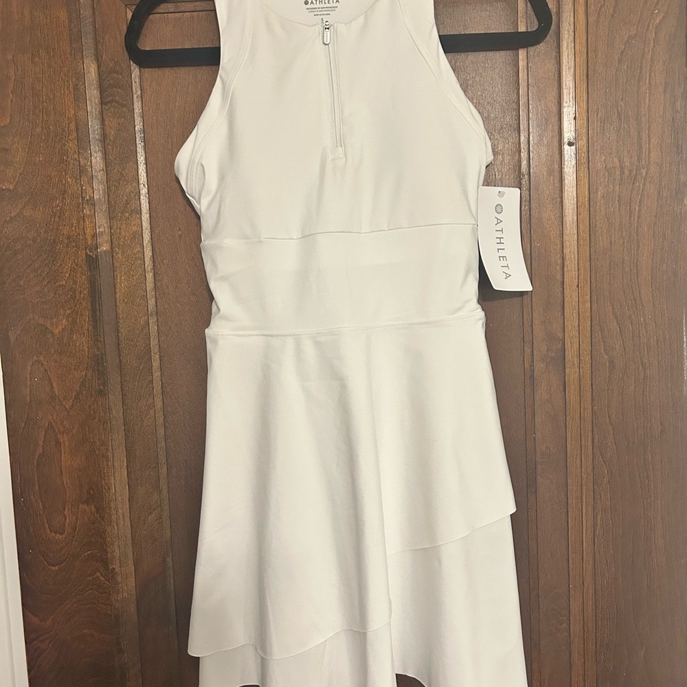 Athleta Asymmetrical White Dress